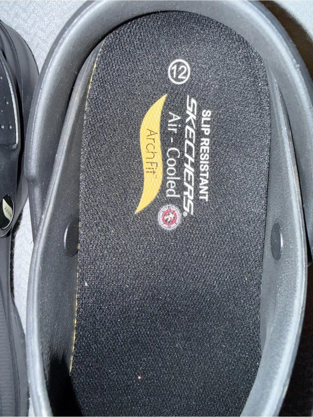 Skechers Arch Fit Riverbound SR Black Slip-On Clogs size 10 men’s